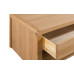 Curve Oak Natural Lacquered Coffee Table with Large Drawer