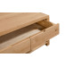 Curve Oak Natural Lacquered Coffee Table with Large Drawer