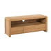 Curve Oak Natural Lacquered TV Unit