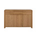 Curve Oak Natural Lacquered 3 Door 3 Drawer Sideboard