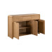 Curve Oak Natural Lacquered 3 Door 3 Drawer Sideboard