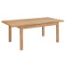 Curve Oak Natural Lacquered Extending Dining Table + 4 Chairs Set