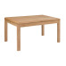 Curve Oak Natural Lacquered Extending Dining Table + 4 Chairs Set