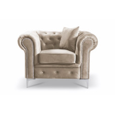 Enchanted Beige Plush Club Chair 