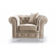 Enchanted Beige Plush Club Chair 