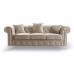 Enchanted Beige Plush 3 Seater Sofa