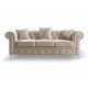 Enchanted Beige Plush 3 Seater Sofa