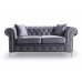 Enchanted Grey Plush 2 Seater Sofa