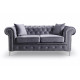 Enchanted Grey Plush 2 Seater Sofa