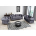 Enchanted Grey Plush 3 Seater Sofa