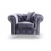 Enchanted Grey Plush 2 Seater Sofa