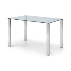 Enzo Chrome & Glass Compact Dining Table