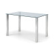Enzo Chrome & Glass Compact Dining Table