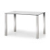 Enzo Chrome & Glass Compact Dining Table + 4 Jazz Slate Grey Chairs Set