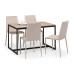 Jazz Fabric Dining Chair Sand Linen