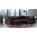 Madrid 2CR1 Right Corner Sofa Bed Brown PU