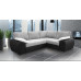 Madrid 2CR1 Right Corner Sofa Bed Black and Silver