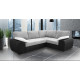 Madrid 2CR1 Right Corner Sofa Bed Black and Silver
