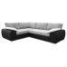 Madrid 1CR2 Left Corner Sofa Bed Black and Silver
