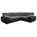 Madrid 2CR1 Right Corner Sofa Bed Black and Grey