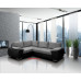 Madrid 1CR2 Left Corner Sofa Bed Black and Grey