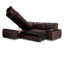 Madrid 1CR2 Left Corner Sofa Bed Brown PU