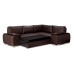 Madrid 1CR2 Left Corner Sofa Bed Brown PU