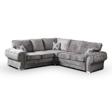 Fernando Large Corner Sofa Grey Formal Back