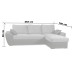Monza II Right Corner Sofa Bed Black PU