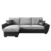 Monza Left Corner Sofa Bed Black and Grey