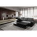 Monza Left Corner Sofa Bed Black and Grey