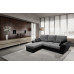 Monza Left Corner Sofa Bed Black and Grey