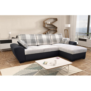 Monza Right Corner Sofa Bed Silver