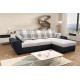 Monza Right Corner Sofa Bed Silver