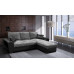 Monza Right Corner Sofa Bed Black and Grey