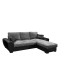 Monza Right Corner Sofa Bed Black and Grey
