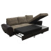 Monza Right Corner Sofa Bed Brown