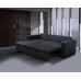 Monza II Left Corner Sofa Bed Black PU