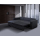 Monza II Left Corner Sofa Bed Black PU