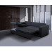 Monza II Left Corner Sofa Bed Black PU