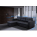 Monza II Left Corner Sofa Bed Black PU