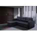 Monza II Left Corner Sofa Bed Black PU