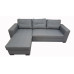 Monza II Left Corner Sofa Bed Grey PU
