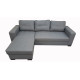 Monza II Left Corner Sofa Bed Grey PU