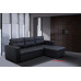 Monza II Right Corner Sofa Bed Black PU