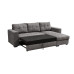 Monza II Right Corner Sofa Bed Black PU