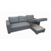 Monza II Right Corner Sofa Bed Grey PU