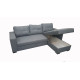 Monza II Right Corner Sofa Bed Grey PU