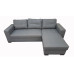 Monza II Right Corner Sofa Bed Grey PU