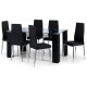 Greenwich Glass Dining Table + 6 Chairs Set